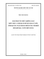 Giải pháp tổ chức không gian kiến trúc cảnh quan huyện đảo lý sơn, tỉnh quảng ngãi nhằm thích ứng với biến đổi khí hậu, nước biển dâng (tt)