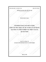 Giải pháp nâng cao chất lượng công tác đấu thầu các dự án đầu tư xây dựng tại công ty công nghiệp tàu thủy cái lân, quảng ninh (tt)