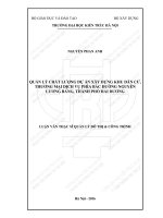Quản lý chất lượng dự án xây dựng khu dân cư, thương mại dịch vụ phía bắc đường nguyễn lương bằng, thành phố hải dương (tt)