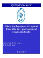 Nghiên cứu và ứng dụng công nghệ vi sinh trong sản xuất chế phẩm sinh học phục vụ sản xuất nông nghiệp sạch và ứng phó với biến đổi khí hậu