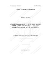 Đề xuất giải pháp xử lý nước thải phi tập trung tại xã tân ước, huyện thanh oai, thành phố hà nội (tt)