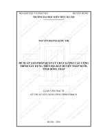 Đề xuất giải pháp quản lý chất lượng các công trình xây dựng trên địa bàn huyện tháp mười, tỉnh đồng tháp (tt)