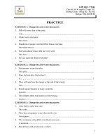 Bài tập về câu bị động phần 2