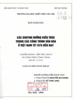 Các khuynh hướng kiến trúc trong các công trình văn hoá ở việt nam từ năm 1975 đến nay (tt)