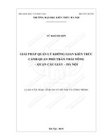Giải pháp quản lý không gian kiến trúc cảnh quan phố trần thái tông   quận cầu giấy   hà nội (tt)