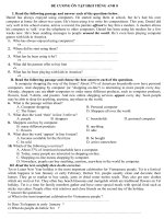 Đề cương ôn tập Tiếng Anh lớp 8