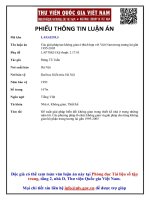 Các giải pháp tạo không gian ở thích hợp với việt nam trong tương lai gần (1995 2005) (tt)