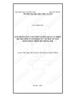 Giải pháp nâng cao chất lượng quản lý thiết kế tại công ty cổ phần tư vấn đầu tư xây dựng phát triển đô thị hà nội (tt)