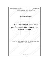 Tính toán kết cấu khung thép nhà công nghiệp bằng phương pháp phân tử hữu hạn (tt)