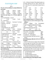 Ôn tập thi vào lớp 10 môn Tiếng Anh phần 6