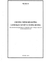 Chương trình bồi dưỡng lãnh đạo cấp sở và tương đương