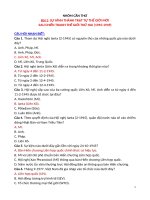 Bộ câu hỏi hoàn chỉnh tham khảo môn Sử 12