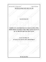Nghiên cứu giải pháp quản lý chất lượng công trình trong giai đoạn thực hiện tại ban quản lý dự án trường đại học tiền giang (tt)
