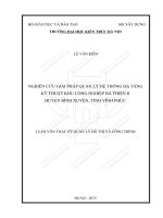 Nghiên cứu giải pháp quản lý hệ thống hạ tầng kỹ thuật khu công nghiệp bá thiện II huyện bình xuyên, tỉnh vĩnh phúc (tt)