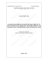 Giải pháp giải phóng mặt bằng để thực hiện dự án tuyến đường giao thông kết nối đường trới   vũ oai với quốc lộ 18 thành phố hạ long, tỉnh quảng ninh (tt)