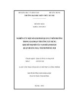 Nghiên cứu một số giải pháp quản lý môi trường trong giai đoạn thi công xây dựng khu đô thị mới tây nam hồ linh đàm quận hoàng mai, thành phố hà nội (tt)