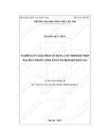 Nghiên cứu giải pháp sử dụng cọc nhồi kết hợp neo đất trong tính toán ổn định hố đào sâu (tt)