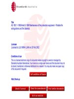 AS 1851 1 1995 amdt 2 1996 maintenance of fire protection eq