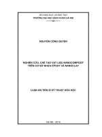 Nghiên cứu, chế tạo vật liệu compozit trên cơ sở nhựa epoxy gia cường bằng sợi thủy tinh và nanoclay (LA tiến sĩ)