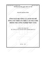 Tính toán độ võng của dầm mái bê tông cốt thép có chiều cao thay đổi trong nhà công nghiệp một tầng (tt)