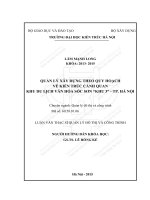 Quản lý xây dựng theo quy hoạch về kiến trúc cảnh quan khu du lịch văn hóa sóc sơn khu 3   thành phố hà nội (tt)