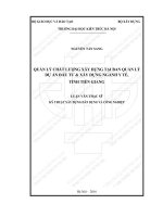 Quản lý chất lượng công trình xây dựng tại ban quản lý dự án đầu tư và xây dựng ngành y tế, tỉnh tiền giang (tt)