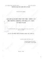 Quy hoạch đô thị với việc tiếp cận hệ thống thông tin địa lý (GIS) ở việt nam (tt)