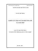 Nghiên cứu tính toán ổn định tổng thể của dầm thép (tt)