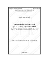 Giải pháp nâng cao hiệu quả quản lý chất lượng công trình tại dự án berriver long biên   hà nội (tt)