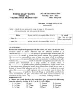 Đề ôn thi HSG số 5 môn Tiếng Anh lớp 8