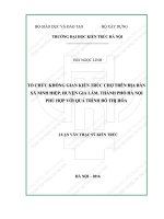 Tổ chức không gian kiến trúc chợ trên địa bàn xã ninh hiệp, huyện gia lâm, TP hà nội phù hợp với quá trình đô thị hóa (tt)