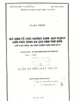 Mô hình tổ chức không gian quy hoạch kiến trúc vùng du lịch sinh thái biển (tt)