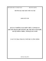 Quản lý không gian kiến trúc cảnh quan khu đô thị hai bên đường 188, thị trấn mạo khê, huyện đông triều, tỉnh quảng ninh (tt)