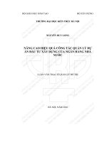 Nâng cao hiệu quả công tác quản lý dự án đầu tư xây dựng của ngân hàng nhà nước (tt)