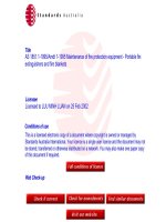 AS 1851 1 1995 amdt 1 1995 maintenance of fire protection eq