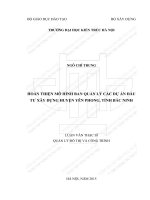 Hoàn thiện mô hình ban quản lý các dự án đầu tư xây dựng huyện yên phong, tỉnh bắc ninh (tt)