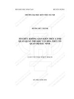 Tổ chức không gian kiến trúc cảnh quan quần thể khu văn hóa thủy tổ quan họ bắc ninh (tt)