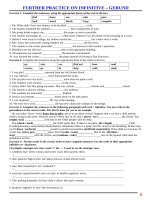 Bài tập Infinitive và Gerund