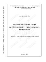 Quản lý hạ tầng kỹ thuật phường bến thủy   thành phố vinh   tỉnh nghệ an (tt)
