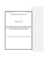 Quản lý không gian kiến trúc cảnh quan trung tâm bảo tồn văn hóa biển và làng chài cửa vạn (tt)
