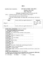 Đề ôn thi HSG số 6 môn Tiếng Anh lớp 8