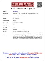 Thiết kế nhà ở sinh lợi thấp tầng cho người nghèo đô thị việt nam (tt)