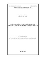 Hoàn thiện công tác quản lý chất lượng thi công khu b trường đại học xây dựng miền tây (tt)