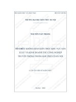 Tổ chức không gian kiến trúc khu vực sản xuất và kinh doanh thủ công nghiệp truyền thống trong khu phố cổ hà nội (tt)