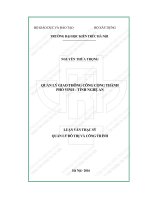 Quản lý giao thông công cộng thành phố vinh   tỉnh nghệ an (tt)