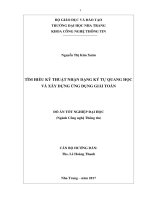 Tìm hiểu kỹ thuật nhận dạng ký tự quang học và xây dựng ứng dụng giải toán 