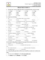 Đề luyện tập tổng hợp Tiếng Anh lớp 8 phần 3