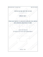 Tính toán nội lực và chuyển vị thanh cong phẳng bằng phương pháp phần tử biên (tt)