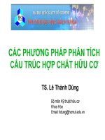 MIX các phương pháp phân tích cấu trúc hợp chất hữu cơ (NMR, IR, MS) ĐHBK ĐHQG TP HCM
