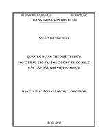 Quản lý dự án theo hình thức tổng thầu EPC tại tổng công ty cổ phần xây lắp dầu khí việt nam PVC (tt)